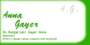 anna gayer business card